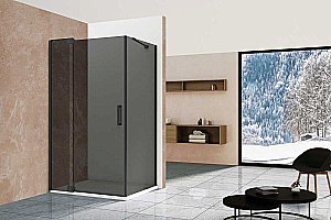 Душевой уголок Vincea Extra VSR-1E901080CGB 100x80 стекло тонированное/профиль черный купить в интернет-магазине Sanbest