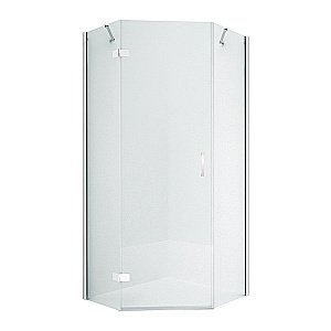 Душевой уголок NEW TRENDY NEW AZURA K-0337/K-0338 90x90 стекло прозрачное/профиль хром купить в интернет-магазине Sanbest