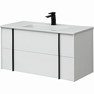 Тумба с раковиной Allen Brau Reality 100 1.32007.WM белый матовый для ванной в интернет-магазине Sanbest