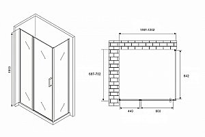 Душевой уголок Abber Sonnenstrand AG04120S-S70 120x70 купить в интернет-магазине Sanbest