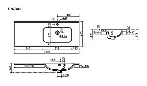 Тумба с раковиной Sancos Folk FL120GS/CN7006 120 Grey soft для ванной в интернет-магазине Sanbest