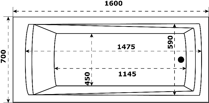 Ванна Azario Бали 160х70 БАВ0102 белая купить в интернет-магазине Sanbest