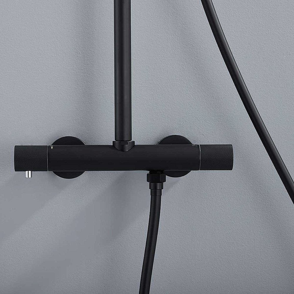 Душевая система Vincea Desire VSFS-1D0TMB черная матовая купить в интернет-магазине сантехники Sanbest