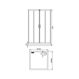 Душевой угол Aquanet AQ8 90x90 купить в интернет-магазине Sanbest