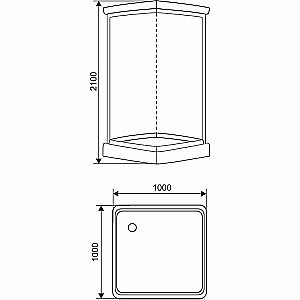 Душевая кабина Arcus Style S-43 100x100 купить в интернет-магазине Sanbest