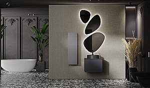 Тумба с раковиной Jorno Stone 60 антрацит для ванной в интернет-магазине Sanbest