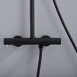 Душевая система Vincea Desire VSFS-1D0TMB черная матовая купить в интернет-магазине сантехники Sanbest