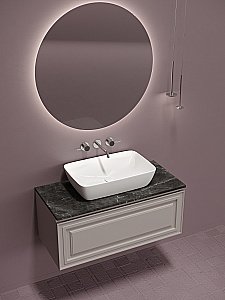 Тумба с раковиной Sancos Very 100 со столешницей, Doha Soft для ванной в интернет-магазине Sanbest