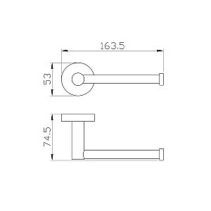 Держатель для туалетной бумаги без крышки WONZON & WOGHAND EASY, Хром (WW-8156) купить в интернет-магазине сантехники Sanbest