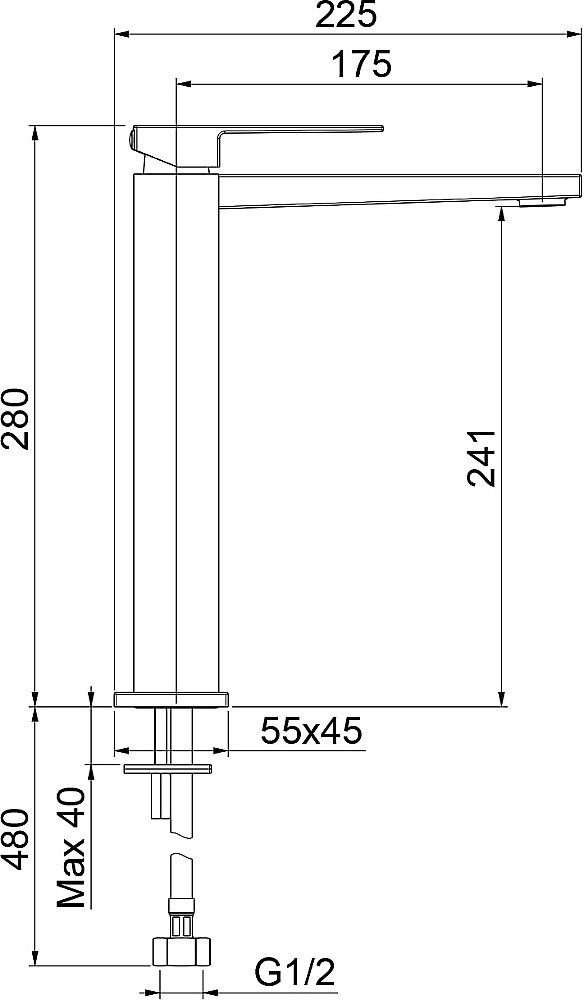 Смеситель для раковины Webert Pegaso PE830402794SSE золото матовое купить в интернет-магазине сантехники Sanbest