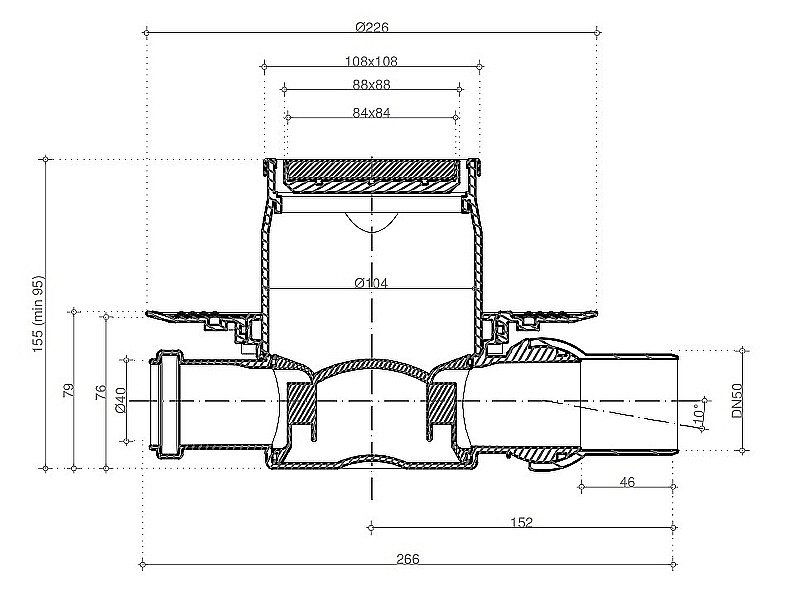 Душевой трап Pestan Confluo Standard 13702564 хром купить в интернет-магазине Sanbest