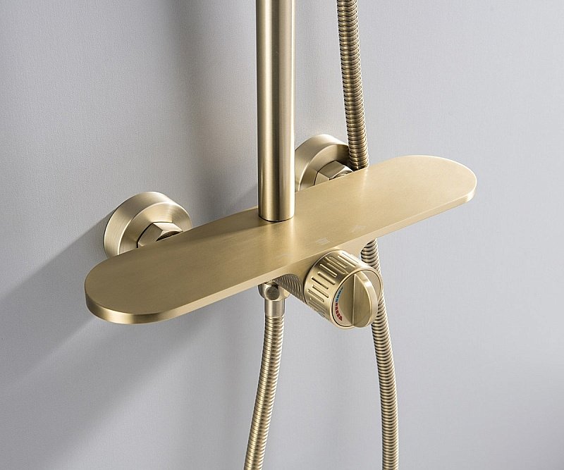 Душевая система Bronze de Luxe Icon 80112CG золото матовое купить в интернет-магазине сантехники Sanbest