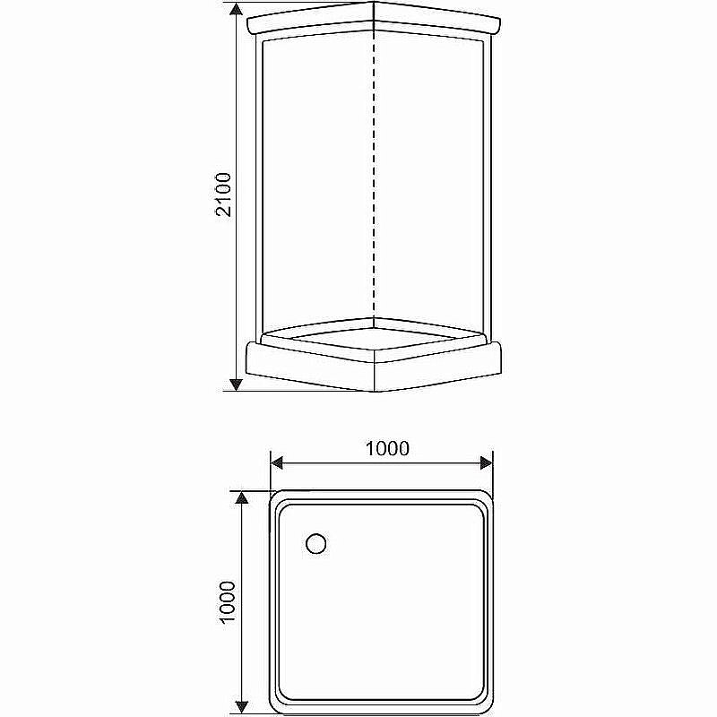 Душевая кабина Arcus Style S-43 100x100 купить в интернет-магазине Sanbest