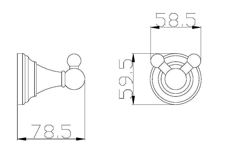 Крючок двойной Rav-Slezak MORAVA MKA0102SM купить в интернет-магазине сантехники Sanbest