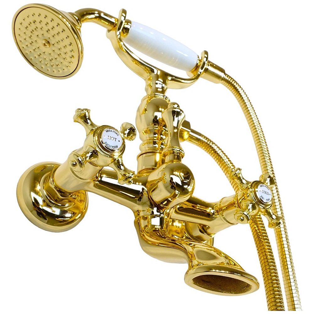 Смеситель для ванны Migliore PRESTIGE 32449 золото купить в интернет-магазине сантехники Sanbest