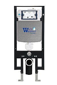 Унитаз подвесной WeltWasser AMBERG 497 + HEIMBACH 043 GL-WT + AMBERG RD-WT белый глянцевый, безободковый, с крышкой микролифт, слив-торнадо, с инсталляцией и белой кнопкой купить в интернет-магазине Sanbest