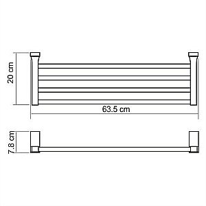 Полка WasserKRAFT Lopau K-6011 купить в интернет-магазине сантехники Sanbest