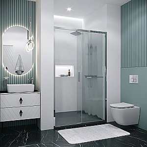 Душевая дверь Grossman Style 130 100.K33.05.130.10.02 стекло шиншилла/профиль хром купить в интернет-магазине Sanbest