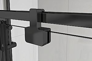 Душевая дверь Royal Bath BERN-S RB140-T-BL 140x195 стекло прозрачное/профиль черный купить в интернет-магазине Sanbest