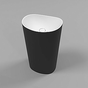 Раковина напольная WhiteCross Stella 50 0707.050040.20100 черная матовая, белая матовая купить в интернет-магазине Sanbest