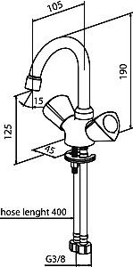 Смеситель для раковины RedBlu by Damixa Object 340210000 купить в интернет-магазине сантехники Sanbest