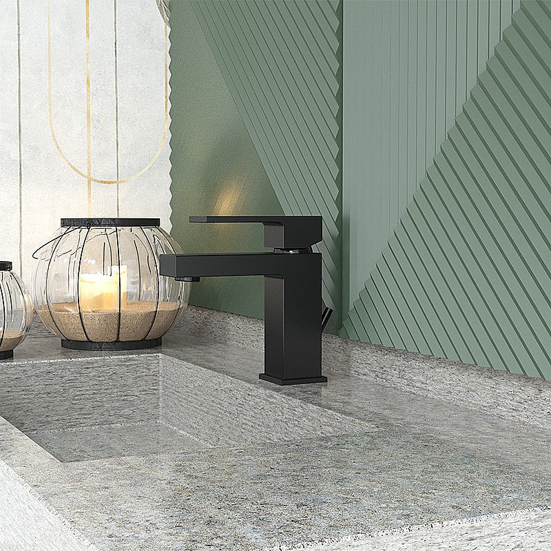 Смеситель для раковины PAINI Dax-R 84PZ211R черный матовый купить в интернет-магазине сантехники Sanbest