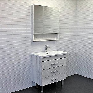 Тумба с раковиной Comforty Никосия 00-00005793 70 дуб белый для ванной в интернет-магазине Sanbest