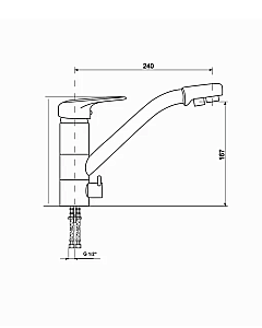 Смеситель для кухни MIXLINE ML-GS05 532453 белый купить в интернет-магазине сантехники Sanbest