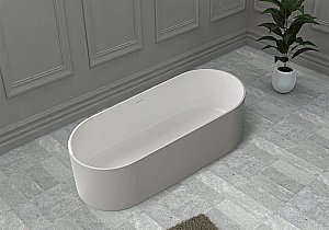 Ванна из искусственного камня ABBER Stein AS9607 170х75 белая матовая купить в интернет-магазине Sanbest