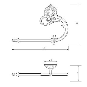 Полотенцедержатель Migliore VERSAILLES 32690 золото купить в интернет-магазине сантехники Sanbest