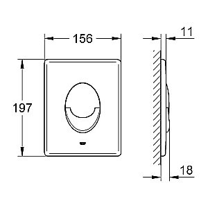 Кнопка для инсталляции Grohe Skate Air 38505000 хром купить в интернет-магазине сантехники Sanbest