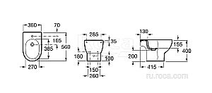 Биде напольное Roca Meridian 357244000 купить в интернет-магазине Sanbest