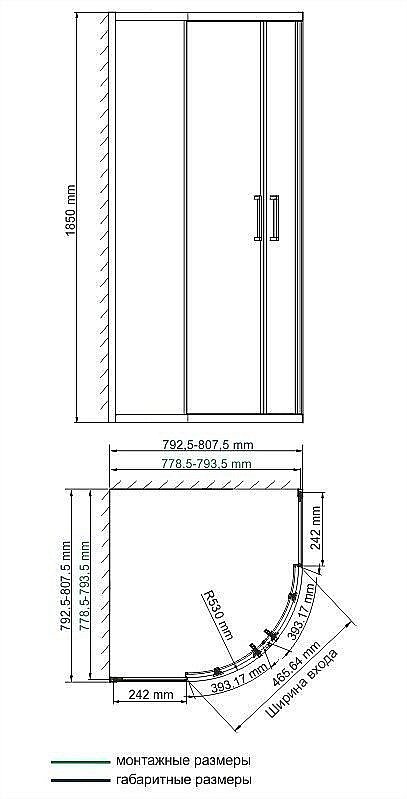 Душевой уголок WasserKRAFT Lippe 45S00 80x80 купить в интернет-магазине Sanbest