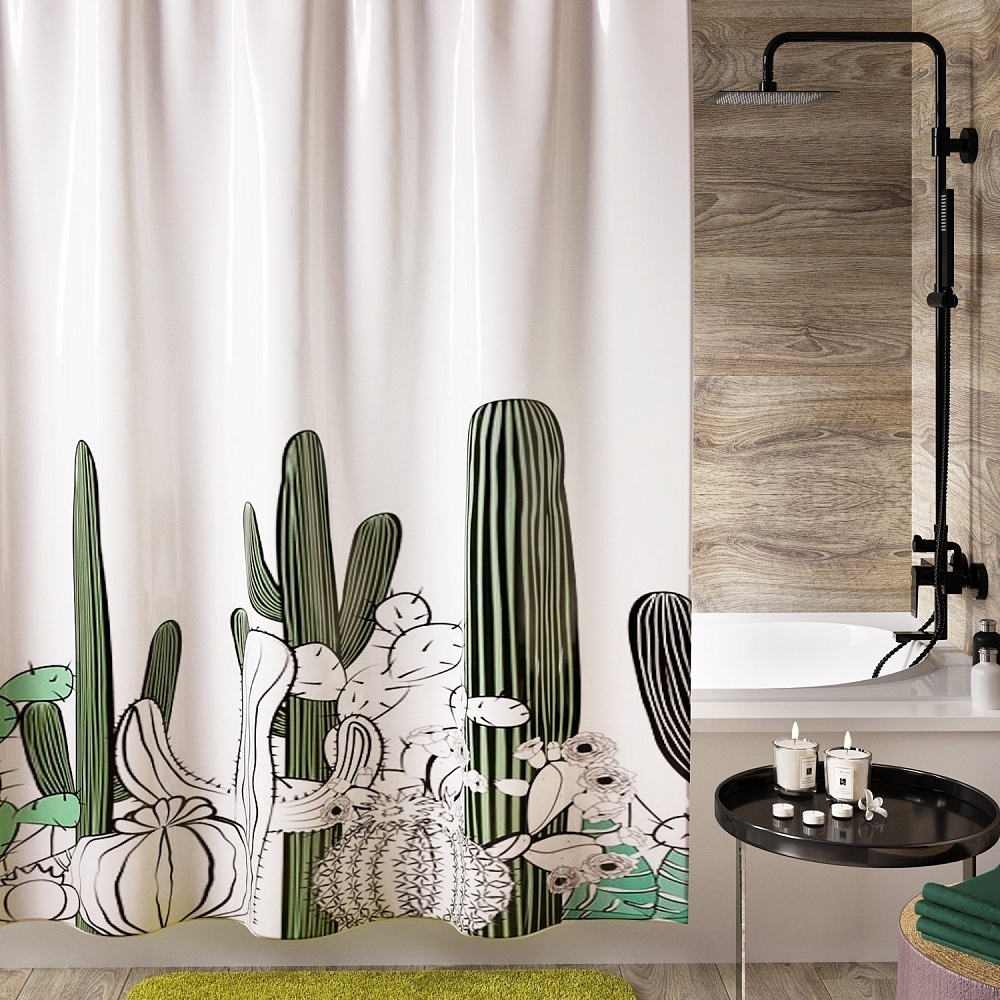 Текстильная шторка для ванной WasserKRAFT Dinkel SC-46101 купить в интернет-магазине сантехники Sanbest
