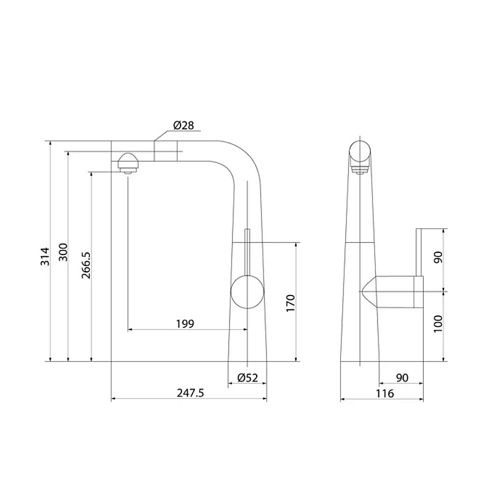 Смеситель для кухни Iddis Pure PURBNPFi05 сатин купить в интернет-магазине сантехники Sanbest