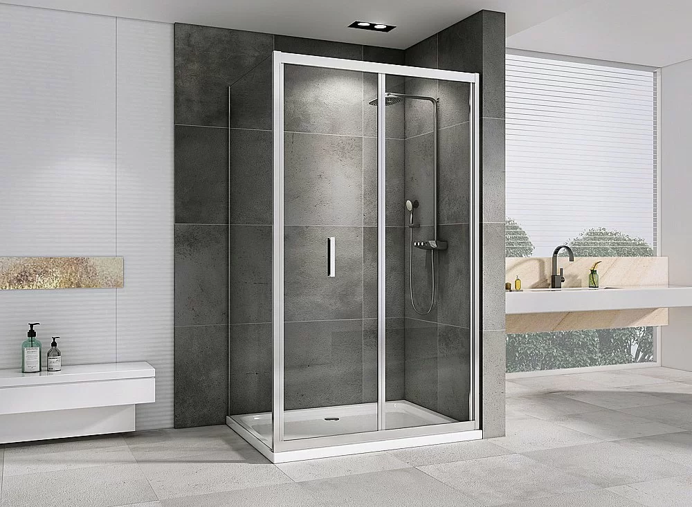 Душевой уголок ABBER Sonnenstrand AG07110-S90 стекло прозрачное/профиль хром купить в интернет-магазине Sanbest