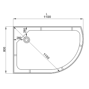 Душевая кабина Deto ЕМ1511 N 110х80 купить в интернет-магазине Sanbest