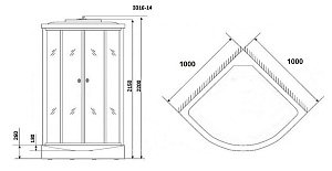 Душевая кабина Niagara Classic NG-3316-14 100x100 купить в интернет-магазине Sanbest