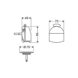 Внешняя часть излива на ванну Hansgrohe Exafill Plus 58128000 купить в интернет-магазине сантехники Sanbest