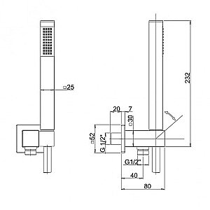 Душевой гарнитур PAINI Grazia 21CR440 хром купить в интернет-магазине сантехники Sanbest