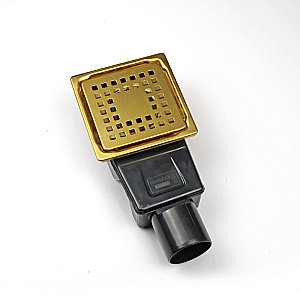 Душевой трап RGW Drain Leo-01-10 100х100 60210110-06 золото брашированное купить в интернет-магазине Sanbest