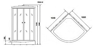 Душевая кабина Niagara Classic NG-3316-14 100x100 купить в интернет-магазине Sanbest