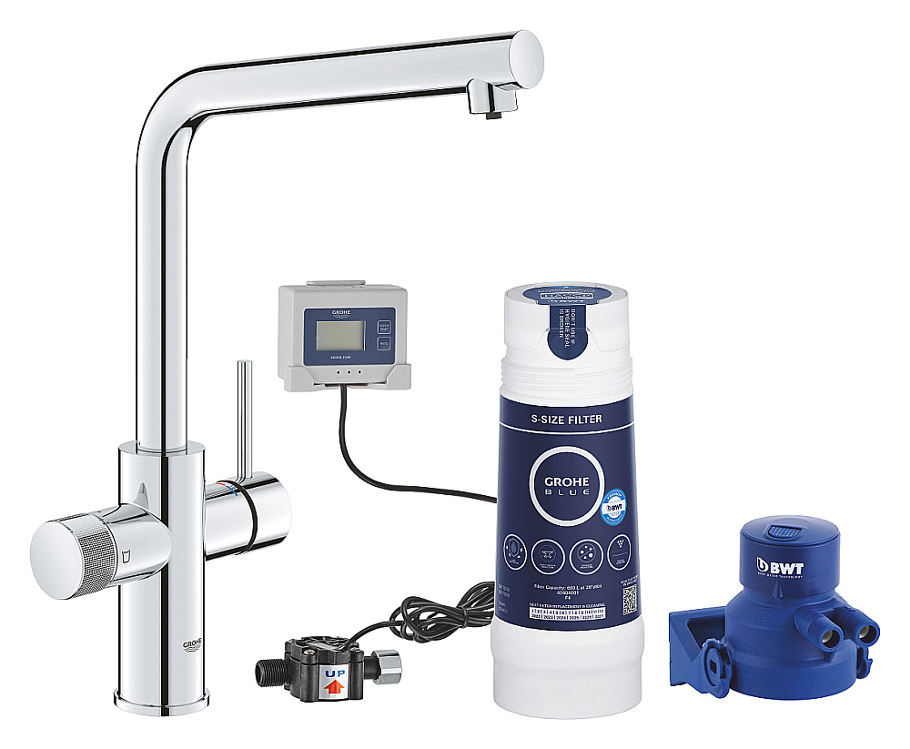Смеситель для кухни GROHE Blue Pure Minta 30589000 хром купить в интернет-магазине сантехники Sanbest