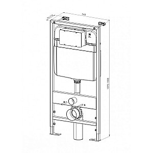 Унитаз подвесной с инсталляцией D&K Quadro DS1511602 белый/кнопка белая, безободковый, с крышкой микролифт купить в интернет-магазине Sanbest