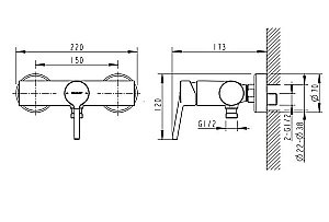 Смеситель для душа Bravat Palace F9172217BM-01-RUS купить в интернет-магазине сантехники Sanbest