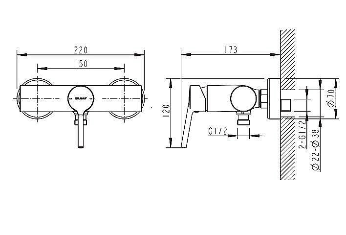 Смеситель для душа Bravat Palace F9172217BM-01-RUS купить в интернет-магазине сантехники Sanbest