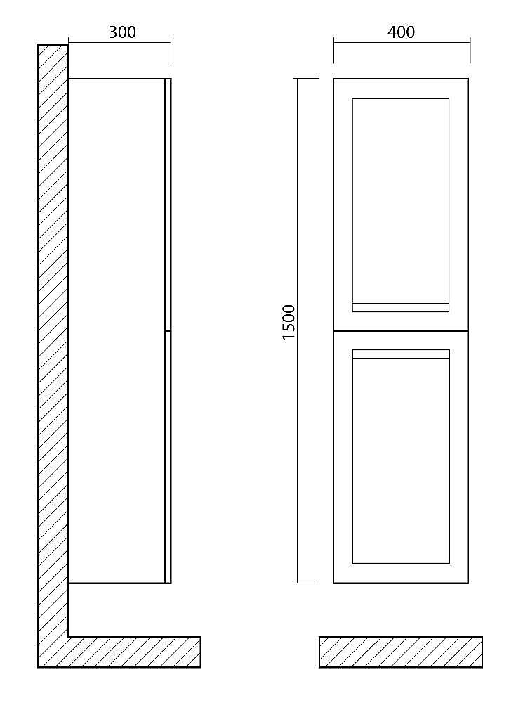 Шкаф подвесной Art&Max PLATINO 40 светло-серый матовый для ванной в интернет-магазине сантехники Sanbest