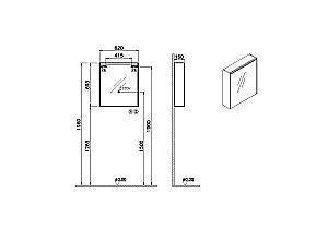 Зеркальный шкаф VitrA Core 66909 60 антрацит купить в интернет-магазине сантехники Sanbest