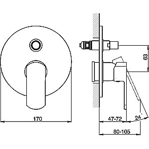 Смеситель для душа Cisal Roadster RR00210021 купить в интернет-магазине сантехники Sanbest