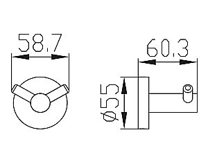 Крючок Kaiser KH-4102 бронза купить в интернет-магазине сантехники Sanbest
